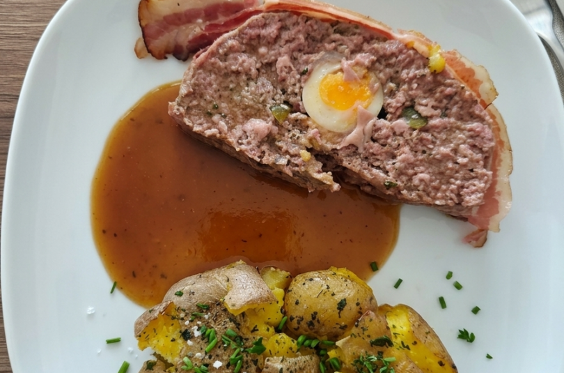 Falscher Hase vom Pelletgrill